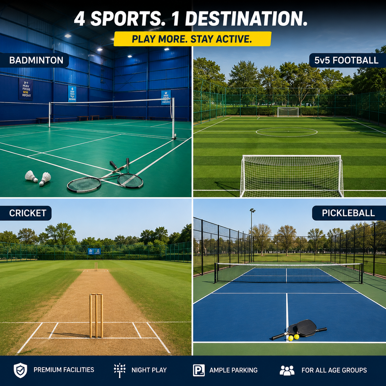 Four sports, one destination - Inertia Sports Academy facilities